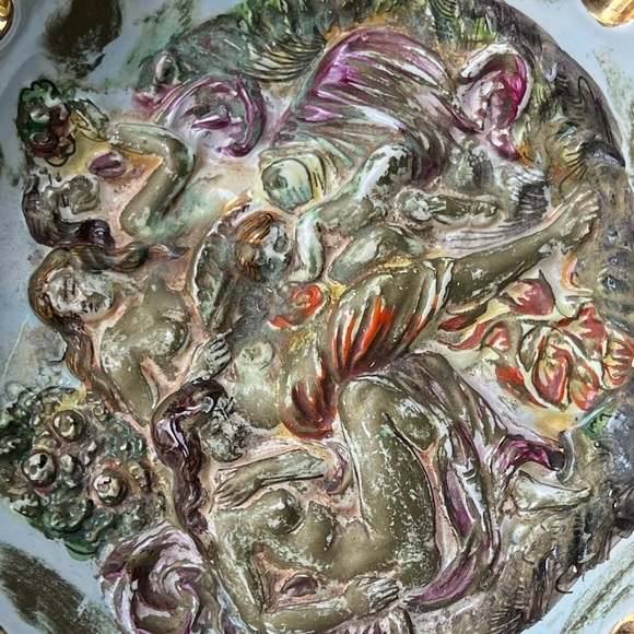 Vintage Capodimonte Porcelain Ashtray Large Signed And Dated “78 Made In Italy - Picture 12 of 12